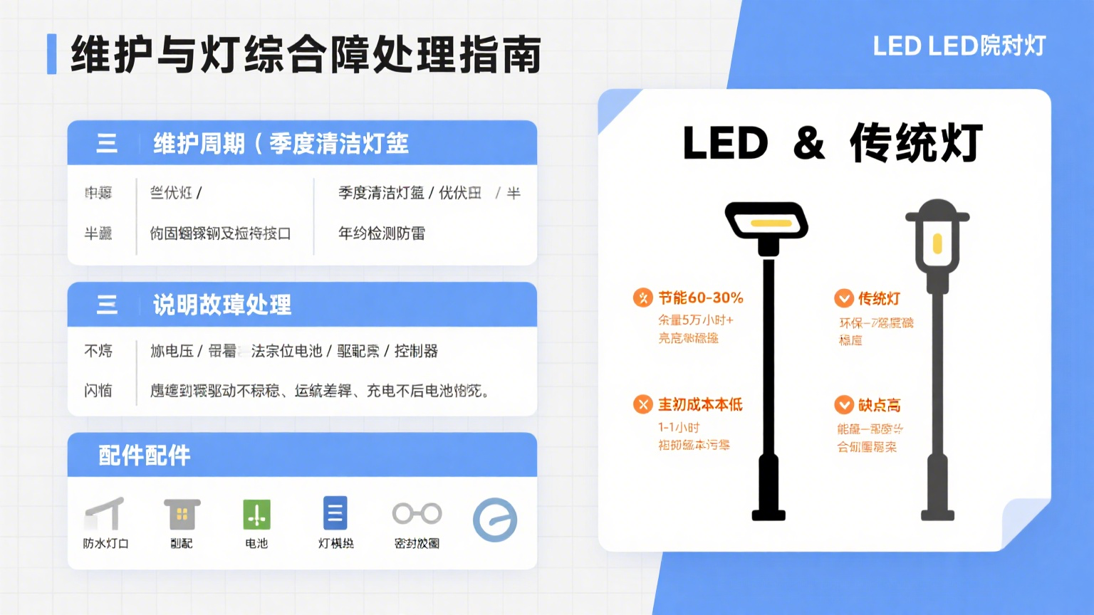 LED庭院灯与传统灯的优缺点 效果示意