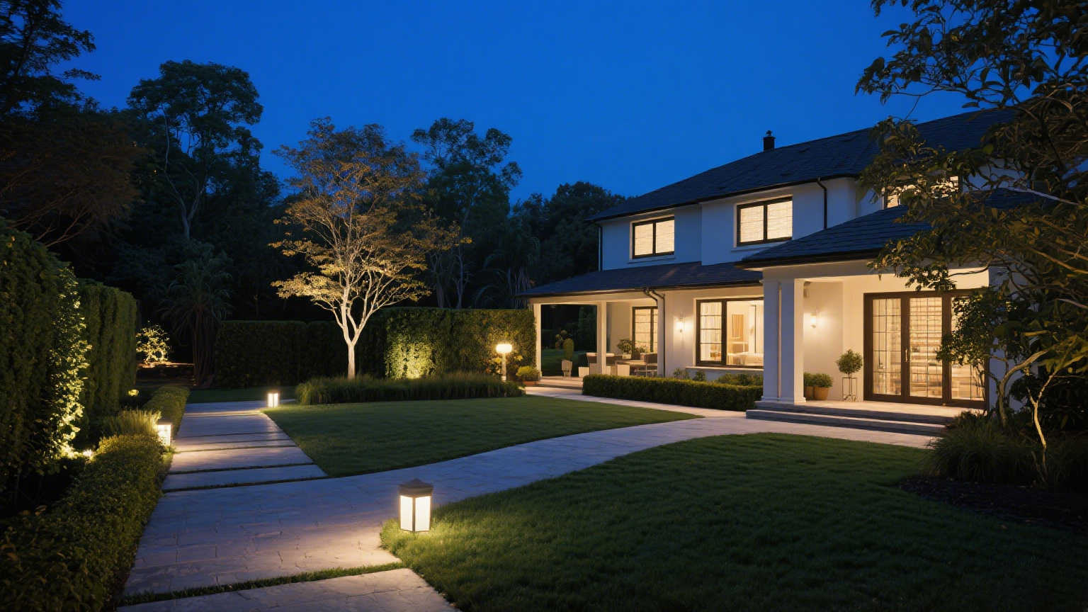 别墅庭院照明方案推荐 参数示意