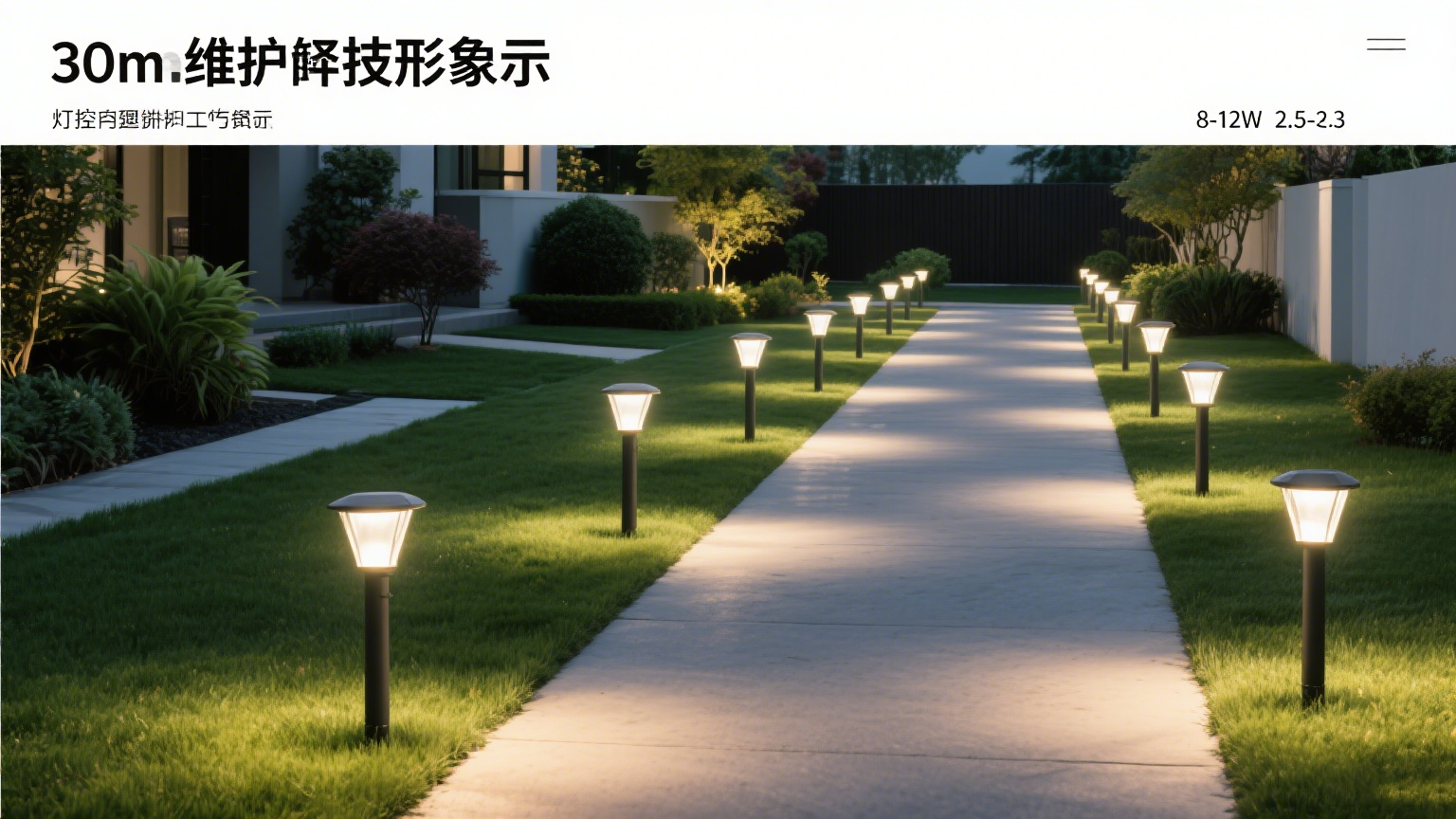 草坪灯的安装与维护技巧 效果示意