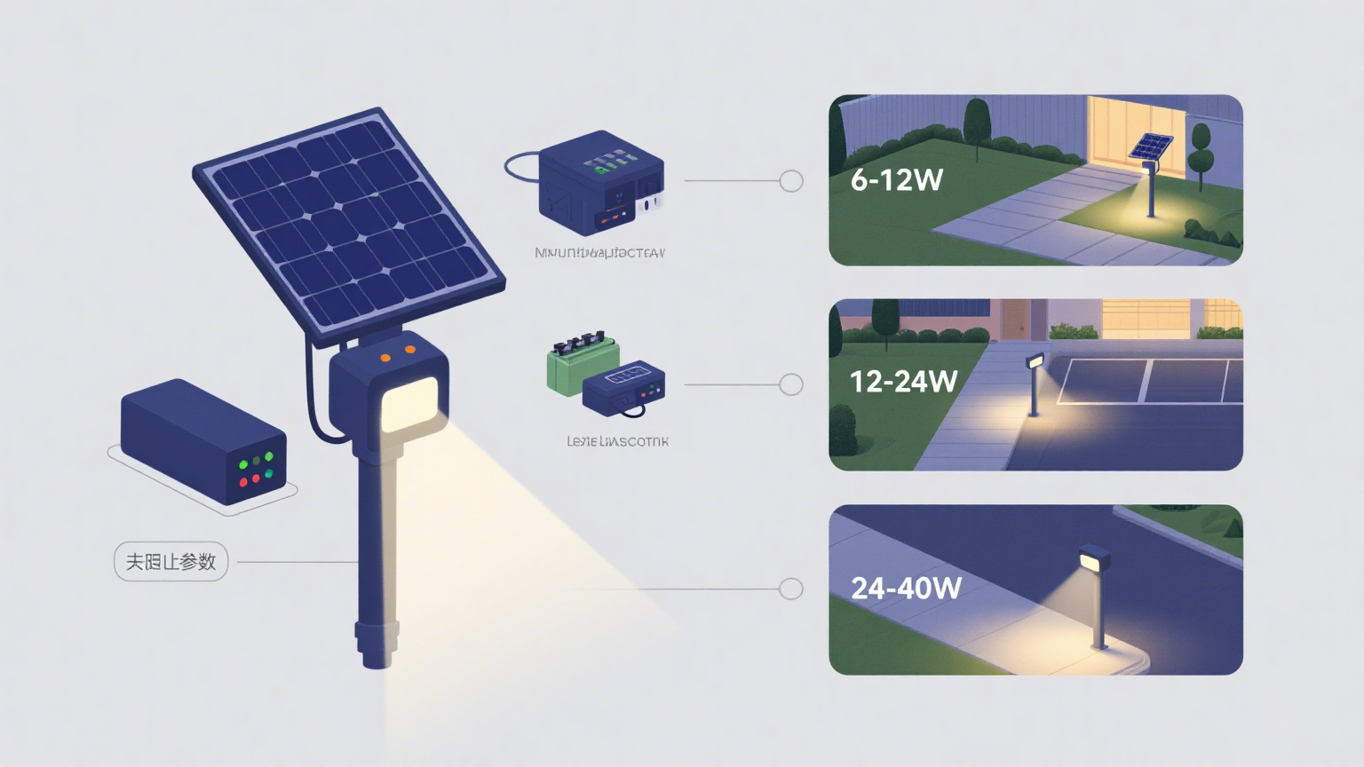 冬季太阳能灯的续航问题解决 参数示意
