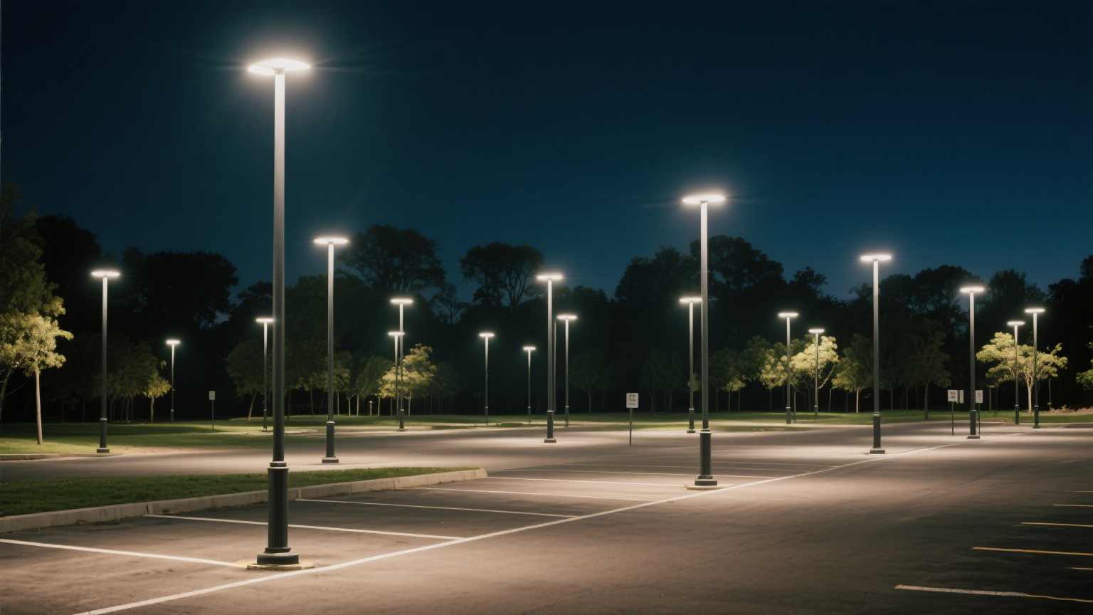 高杆庭院灯适用场景 效果示意